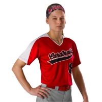 Alleson Athletic Women's V-Neck Fastpitch Jersey - 558VW