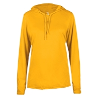 Badger Women's B-Core Long Sleeve Hooded T-Shirt - 4165