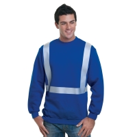 Bayside Men's USA-Made Hi-Visibility Crewneck Sweatshirt - 3792