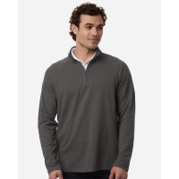 Devon &amp; Jones Men's Seaton Pebble Textured Quarter-Zip Pullover - DG402