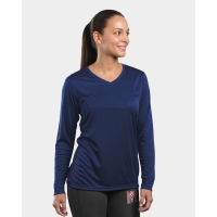 Holloway Women's Momentum Long Sleeve V-Neck T-Shirt - 222824