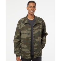 Independent Trading Co. Men's Water-Resistant Windbreaker Coach&rsquo;s Jacket - EXP99CNB