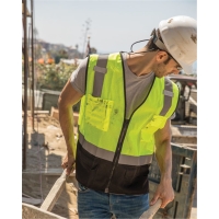 Kishigo Unisex Black Bottom Mesh Class 2 Vest - 1509