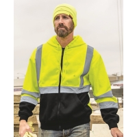 Kishigo Unisex Hi-Vis Full-Zip Hooded Sweatshirt - JS102-103