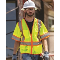 Kishigo Unisex Ultra-Cool&trade; Six-Pocket Mesh Surveyor&rsquo;s Vest - 1242-1243