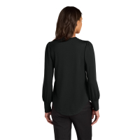 Mercer+Mettle Women&#039;s Stretch Jersey Long Sleeve Blouson Top