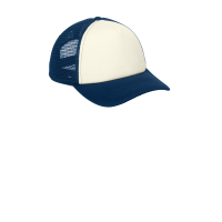Port Authority 5-Panel Twill Foam Trucker Cap.