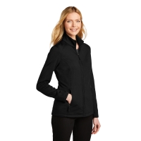 Port Authority Women&#039;s Grid Fleece Jacket.