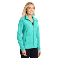 Port Authority Women&#039;s Heather Microfleece Full-Zip Jacket.