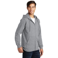 Port &amp; Company Fan Favorite Fleece Full-Zip Hooded Sweatshirt.