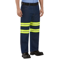Red Kap Men's Enhanced Visibility Relaxed Fit Jeans - PD60ED