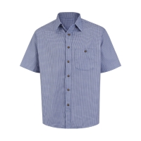 Red Kap Men's Mini-Plaid Uniform Short Sleeve Shirt - SP84
