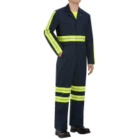 Red Kap Men's Tall Enhanced Visibility Action Back Coverall - CT10ENT