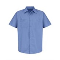 Red Kap Men's Tall Industrial Stripe Short Sleeve Work Shirt - SB22T