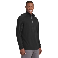 Sport-Tek Sport-Wick Textured 1/4-Zip Pullover.