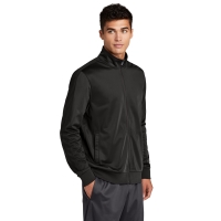 Sport-Tek Tricot Sleeve Stripe Track Jacket.