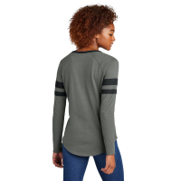 Sport-Tek Women's Halftime Stripe Long Sleeve V-Neck Tee