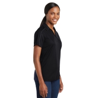 Sport-Tek Women&#039;s Micropique Sport-Wick Piped Polo.