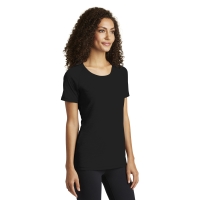 Sport-Tek Women's PosiCharge Tri-Blend Wicking Scoop Neck Raglan Tee.