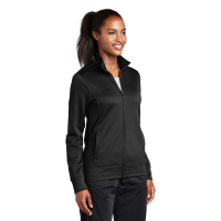 Sport-Tek Women&#039;s Sport-Wick Fleece Full-Zip Jacket.