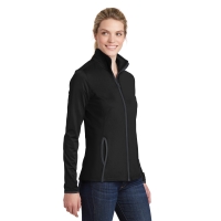 Sport-Tek Women&#039;s Sport-Wick Stretch Contrast Full-Zip Jacket.