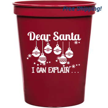 Holiday Dear Santa Can Explain 16oz Stadium Cups Style 127784