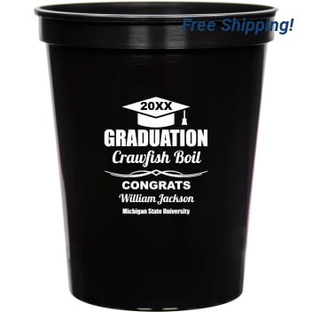 Hgraduation Crawfish Boil 20xx Congrats 16oz Stadium Cups Style 172735