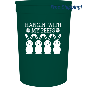 Happy Easter Day Hangin With My Peeps 16oz Stadium Cups Style 104216