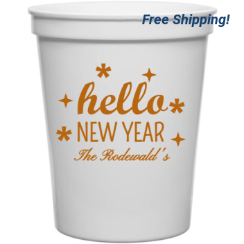 Holiday Hello New Year The Rodewalds 16oz Stadium Cups Style 127319
