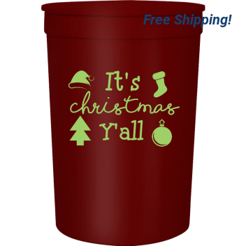 Holiday Its Christmas Yall 16oz Stadium Cups Style 126822