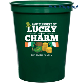 Happy St. Patrick\'s Day Lucky Charm Patricks 16oz Stadium Cups Style 158608