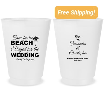 Custom Came For The Beach Stayed For The Wedding Frosted Stadium Cups