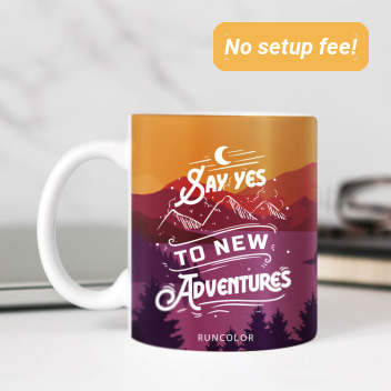 Custom Full Color Printing 11oz White Mugs