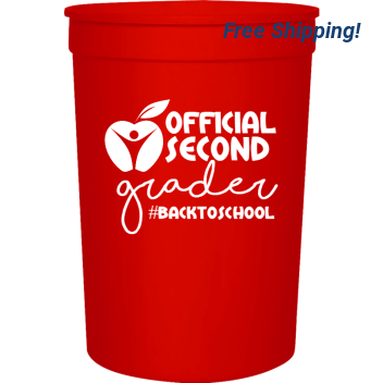 Back To School Backtoschool Official Second Grader 16oz Stadium Cups Style 122323