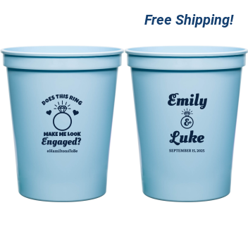 Custom Does This Ring Make Me Look Engaged Stadium Cups