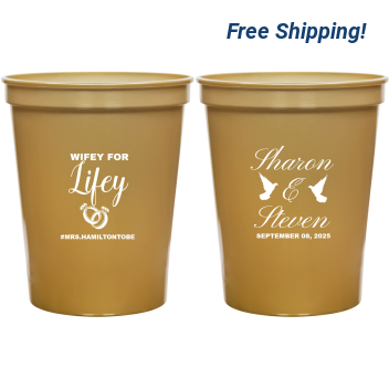 Customized Wifey For Lifey Engagement Stadium Cups