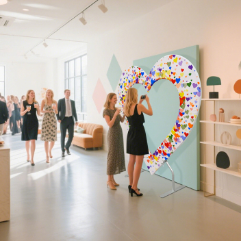 Double Layer Heart Shaped Backdrop