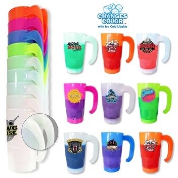 20 Oz. Full Color Digital Color Changing Stackable Beer Stein - Two Side Printing