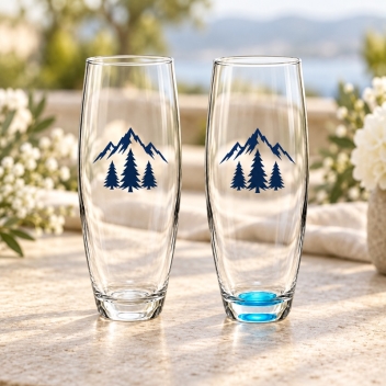 Sparkling Elegance Stemless Champagne Flutes