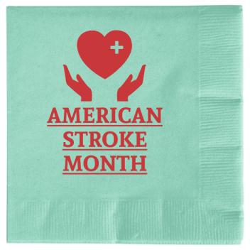American Stroke Awareness Month Americanstrokemonth 2ply Economy Beverage Napkins Style 106055