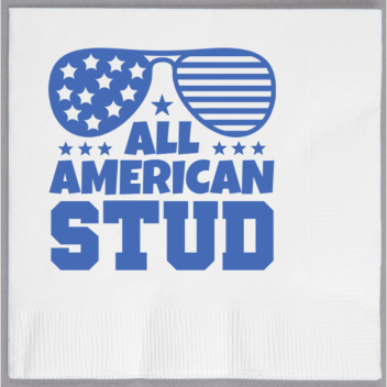 Fourth Of July American All Stud 2ply Economy Beverage Napkins Style 136555