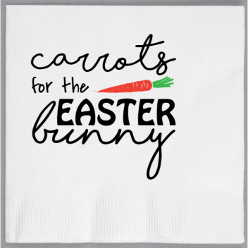 Easter Carrots For The Bunny 2ply Economy Beverage Napkins Style 133221