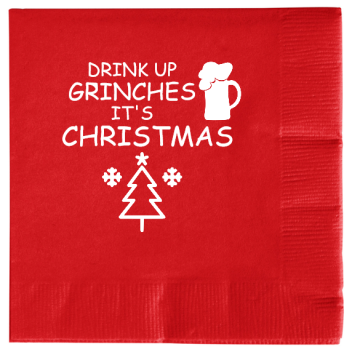 Christmas Day Drink Up Grinches Its 2ply Economy Beverage Napkins Style 114956
