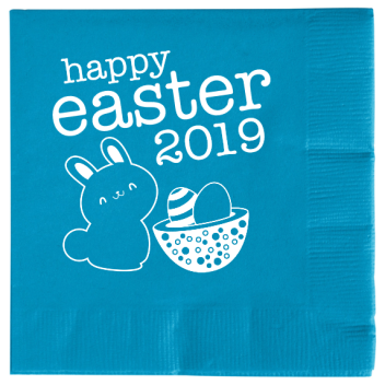 Easter Happy 2019 2ply Economy Beverage Napkins Style 104522