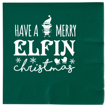 Christmas Elfin Have Merry 2ply Economy Beverage Napkins Style 114645
