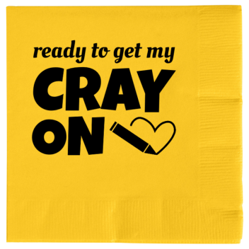 Back To School Ready Get My Cray On 2ply Economy Beverage Napkins Style 138781