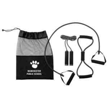 3pcs Fitness Set Packed In Polyester Duffel Bag