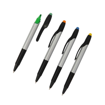 Highlighters With Ballpoint Pen And Stylus Cap