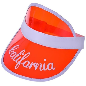 Clear Candy Colored Plastic Sun Visor