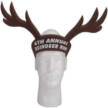 19 Inch Deer Antlers Foam Visor